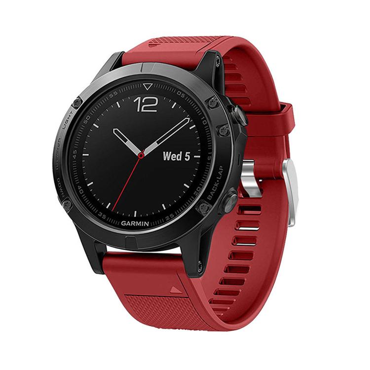 For Garmin QuickFit Kalebol 22mm Rhombus Texture Silicone Watch Band(Red) by Kalebol