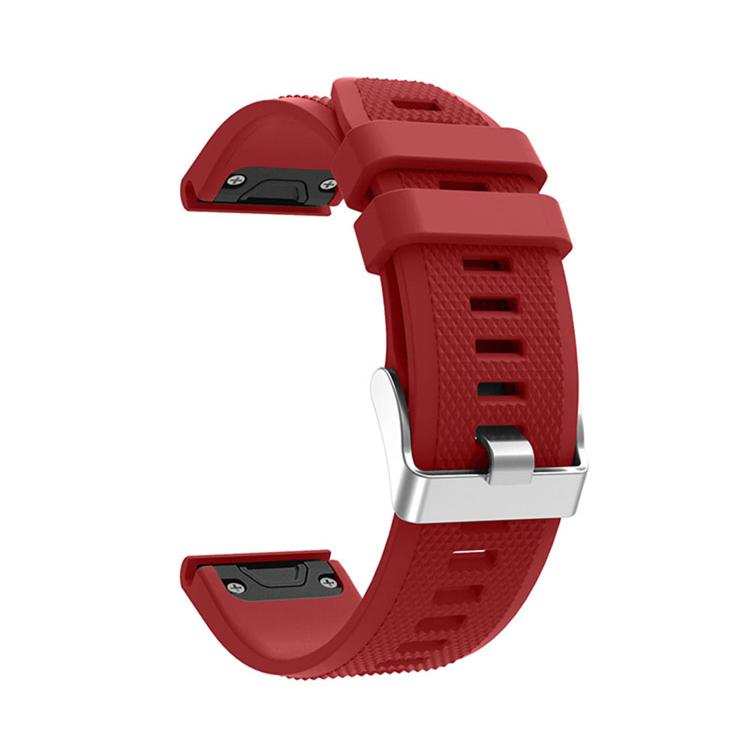 For Garmin QuickFit Kalebol 22mm Rhombus Texture Silicone Watch Band(Red) by Kalebol