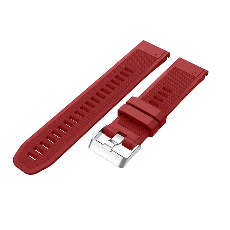 For Garmin QuickFit Kalebol 22mm Rhombus Texture Silicone Watch Band(Red) by Kalebol