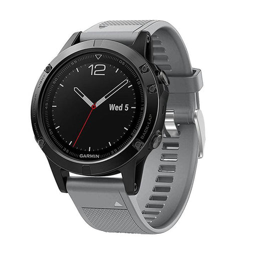 For Garmin QuickFit Kalebol 22mm Rhombus Texture Silicone Watch Band(Grey) by Kalebol