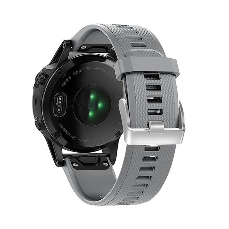 For Garmin QuickFit Kalebol 22mm Rhombus Texture Silicone Watch Band(Grey) by Kalebol