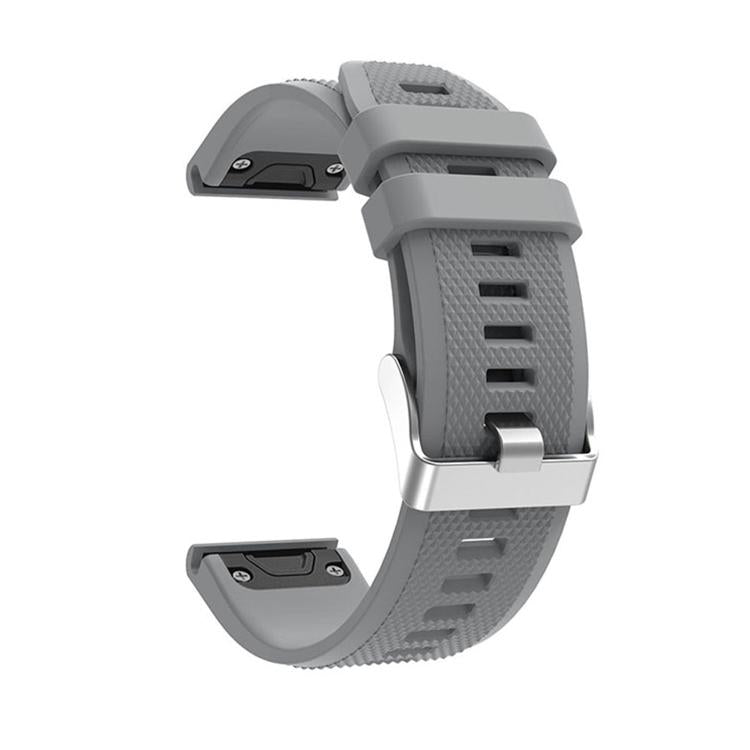 For Garmin QuickFit Kalebol 22mm Rhombus Texture Silicone Watch Band(Grey) by Kalebol