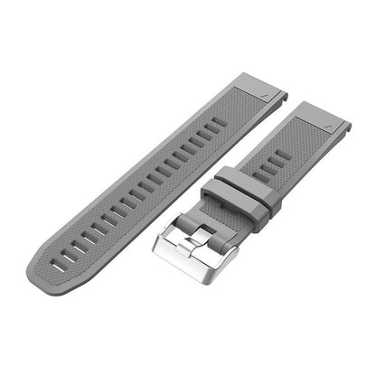 For Garmin QuickFit Kalebol 22mm Rhombus Texture Silicone Watch Band(Grey) by Kalebol