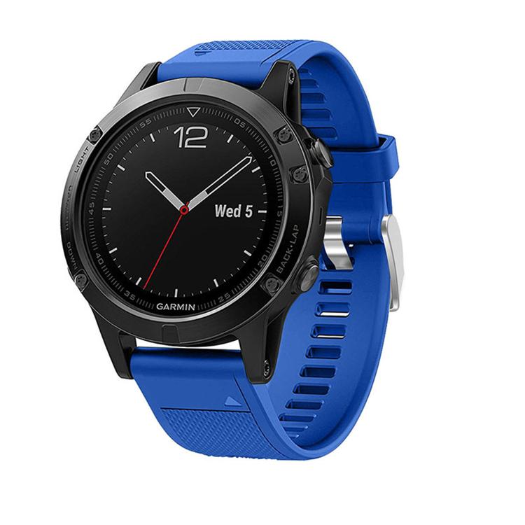 For Garmin QuickFit Kalebol 22mm Rhombus Texture Silicone Watch Band(Royal Blue) by Kalebol