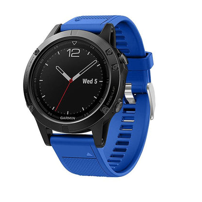 For Garmin QuickFit Kalebol 22mm Rhombus Texture Silicone Watch Band(Royal Blue) by Kalebol