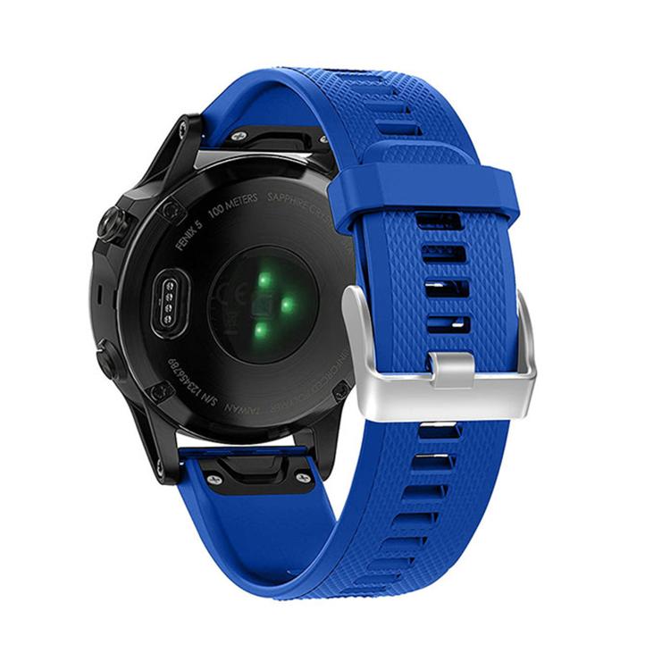For Garmin QuickFit Kalebol 22mm Rhombus Texture Silicone Watch Band(Royal Blue) by Kalebol