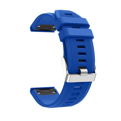 For Garmin QuickFit Kalebol 22mm Rhombus Texture Silicone Watch Band(Royal Blue) by Kalebol