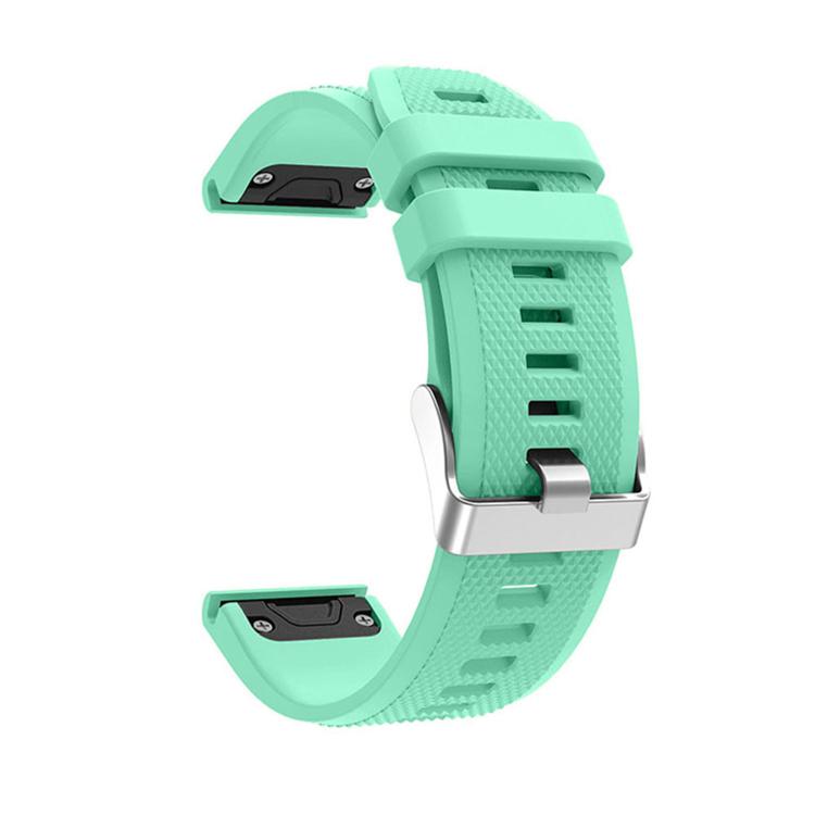 For Garmin QuickFit Kalebol 22mm Rhombus Texture Silicone Watch Band(Teal) by Kalebol