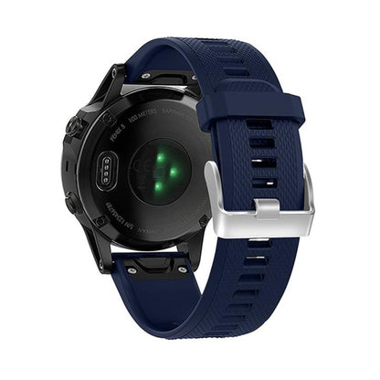 For Garmin QuickFit Kalebol 22mm Rhombus Texture Silicone Watch Band(Midnight Blue) by Kalebol