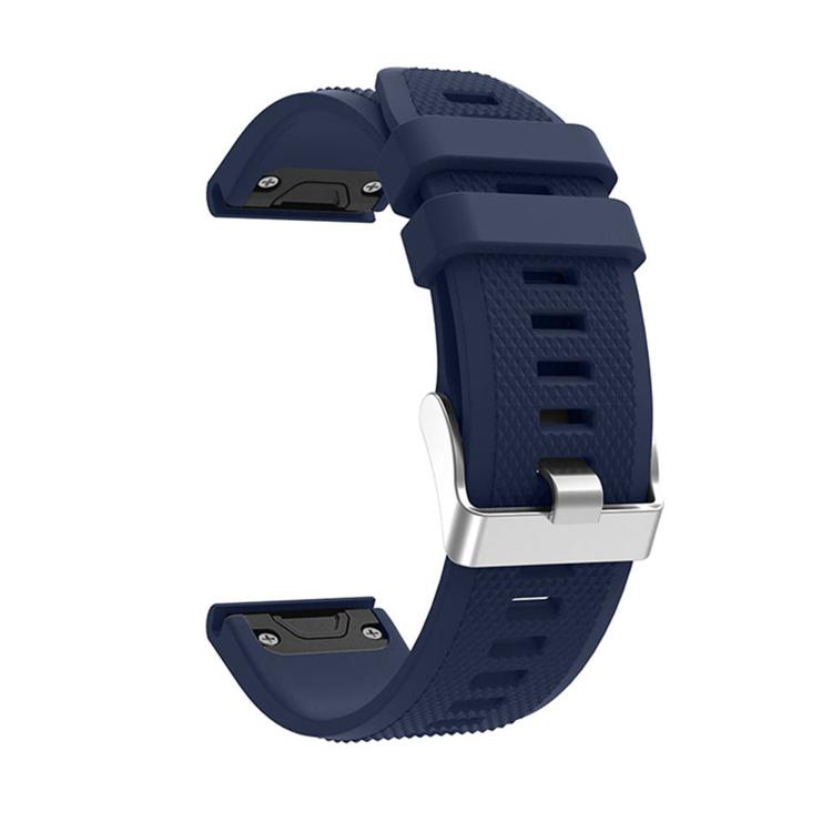 For Garmin QuickFit Kalebol 22mm Rhombus Texture Silicone Watch Band(Midnight Blue) by Kalebol