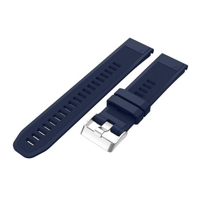 For Garmin QuickFit Kalebol 22mm Rhombus Texture Silicone Watch Band(Midnight Blue) by Kalebol