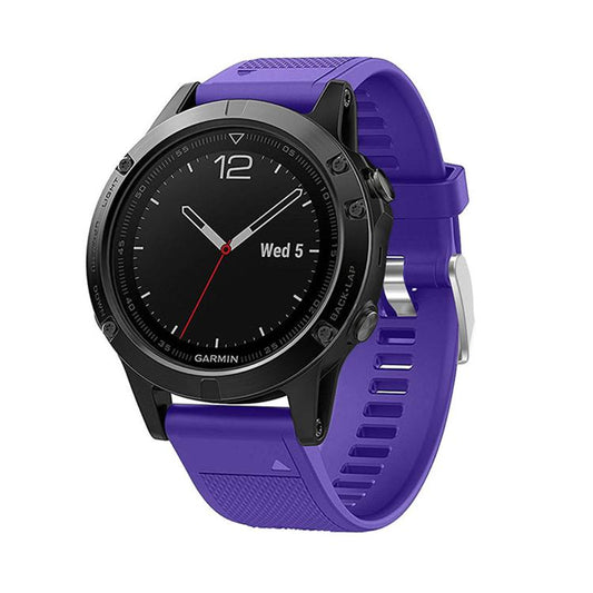 For Garmin QuickFit Kalebol 22mm Rhombus Texture Silicone Watch Band(Purple) by Kalebol