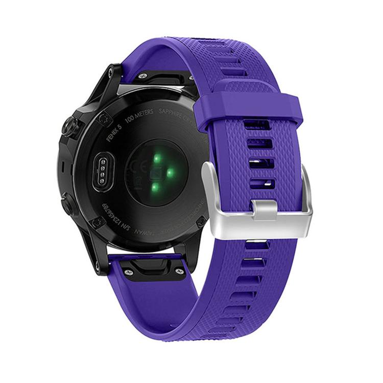 For Garmin QuickFit Kalebol 22mm Rhombus Texture Silicone Watch Band(Purple) by Kalebol