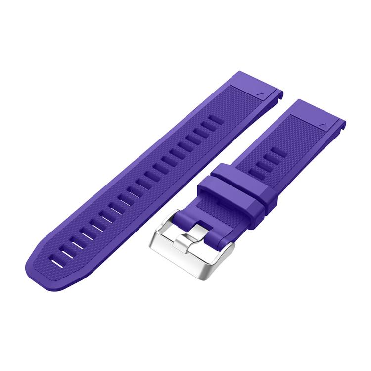 For Garmin QuickFit Kalebol 22mm Rhombus Texture Silicone Watch Band(Purple) by Kalebol