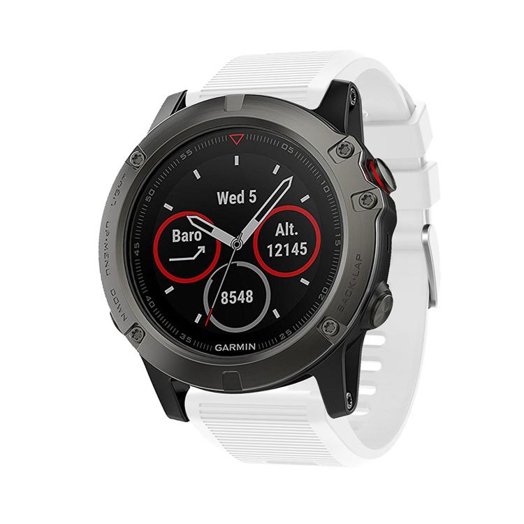 For Garmin QuickFit Kalebol 26mm Rhombus Texture Silicone Watch Band(White) by Kalebol