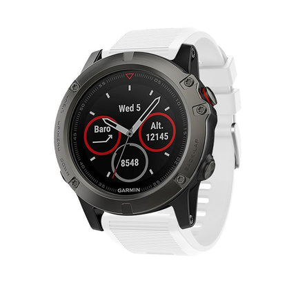 For Garmin QuickFit Kalebol 26mm Rhombus Texture Silicone Watch Band(White) by Kalebol