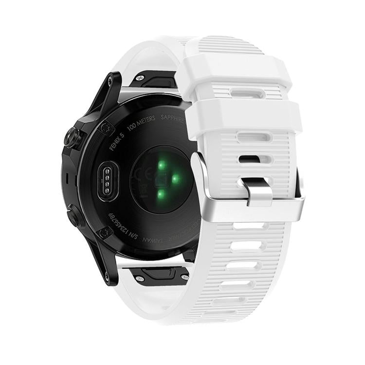 For Garmin QuickFit Kalebol 26mm Rhombus Texture Silicone Watch Band(White) by Kalebol