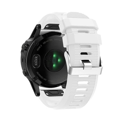 For Garmin QuickFit Kalebol 26mm Rhombus Texture Silicone Watch Band(White) by Kalebol