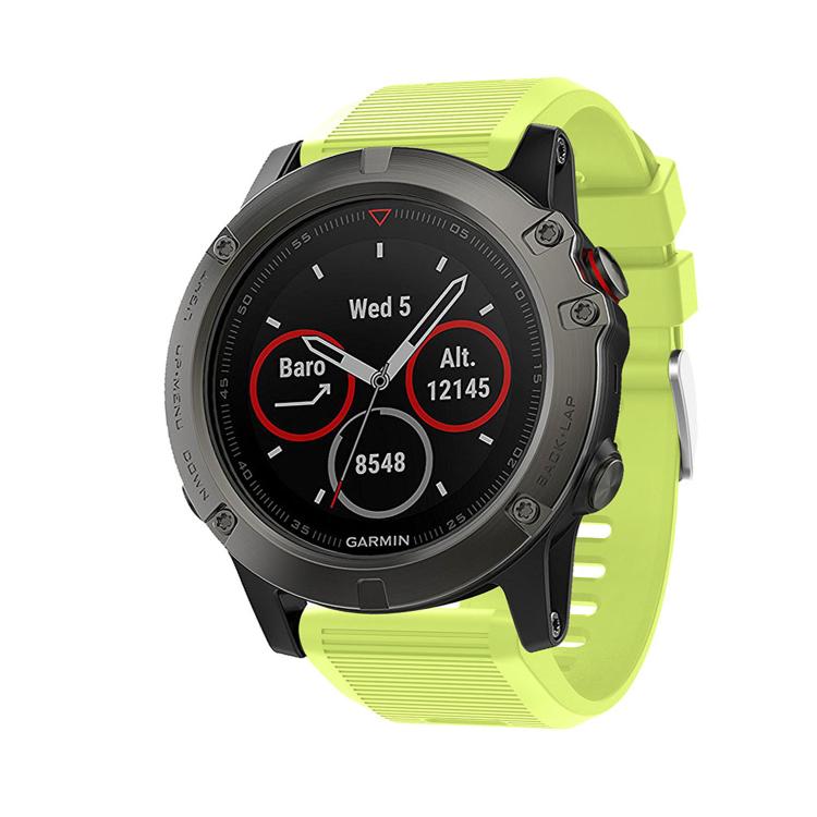 For Garmin QuickFit Kalebol 26mm Rhombus Texture Silicone Watch Band(Grass Green) by Kalebol