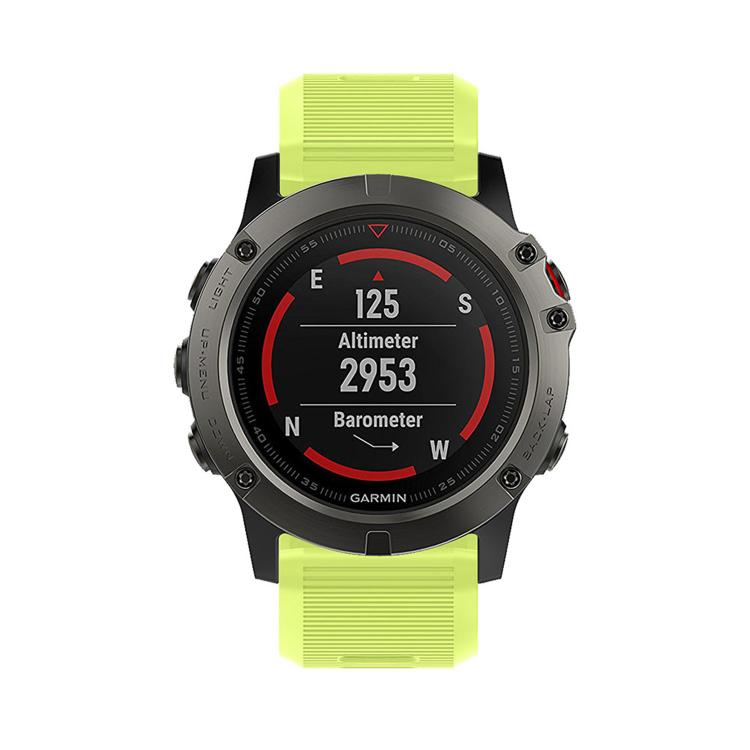 For Garmin QuickFit Kalebol 26mm Rhombus Texture Silicone Watch Band(Grass Green) by Kalebol