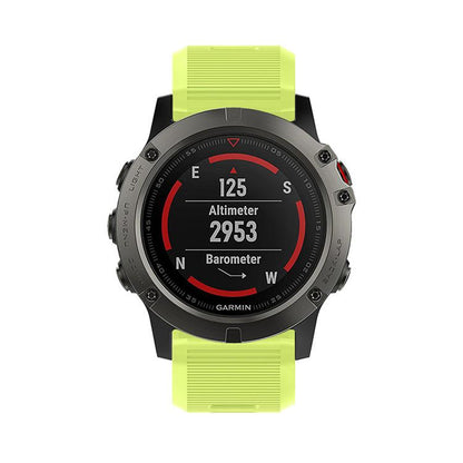 For Garmin QuickFit Kalebol 26mm Rhombus Texture Silicone Watch Band(Grass Green) by Kalebol