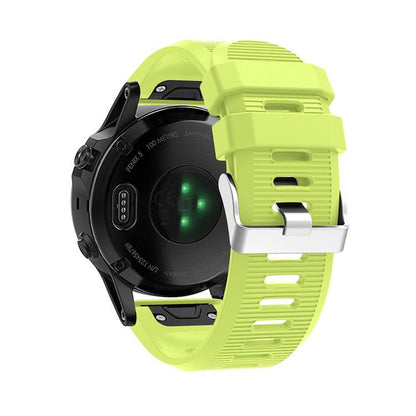 For Garmin QuickFit Kalebol 26mm Rhombus Texture Silicone Watch Band(Grass Green) by Kalebol