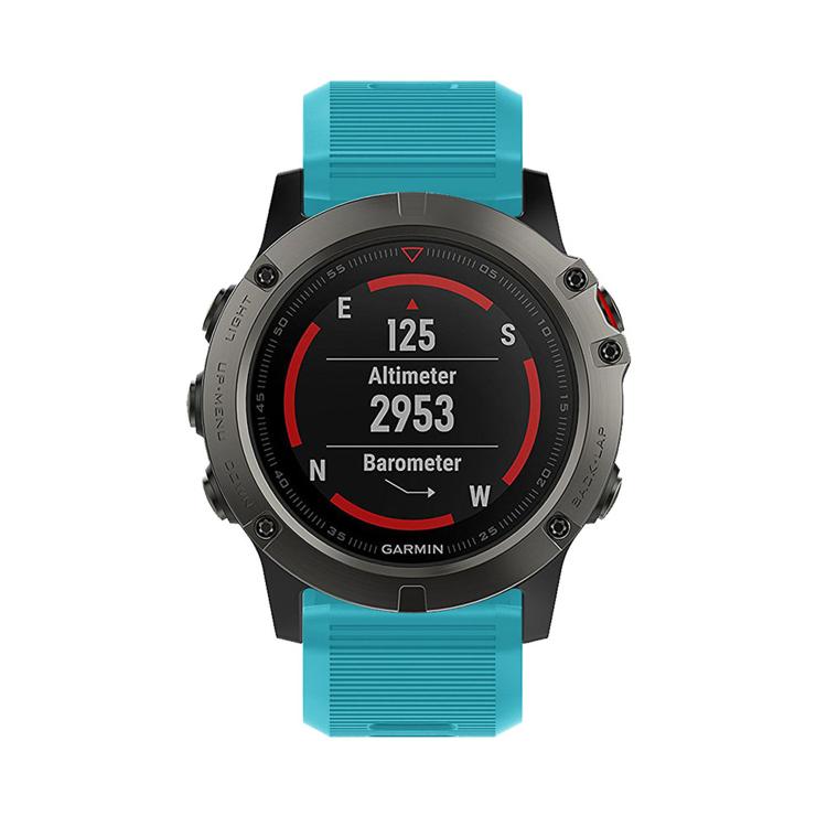 For Garmin QuickFit Kalebol 26mm Rhombus Texture Silicone Watch Band(Blue) by Kalebol