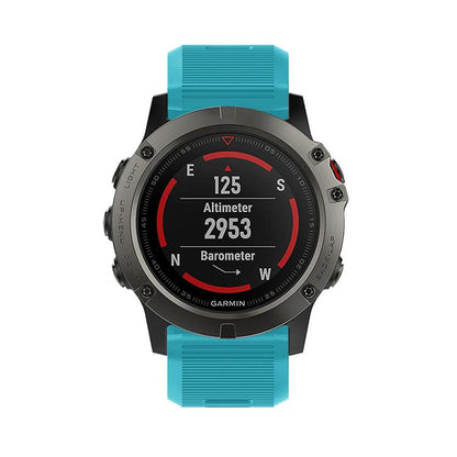 For Garmin QuickFit Kalebol 26mm Rhombus Texture Silicone Watch Band(Blue) by Kalebol