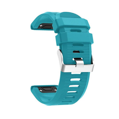 For Garmin QuickFit Kalebol 26mm Rhombus Texture Silicone Watch Band(Blue) by Kalebol