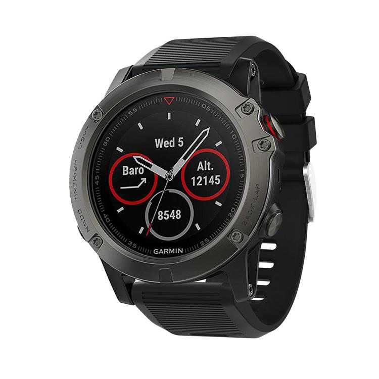 For Garmin QuickFit Kalebol 26mm Rhombus Texture Silicone Watch Band(Black) by Kalebol