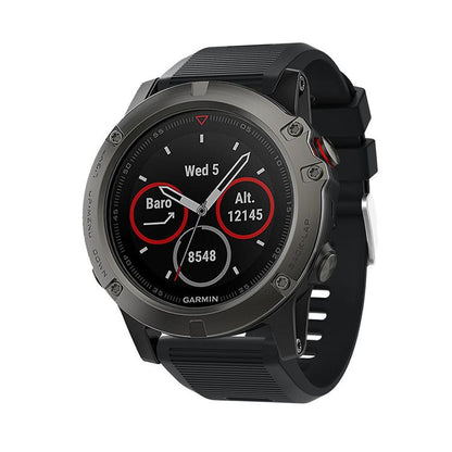 For Garmin QuickFit Kalebol 26mm Rhombus Texture Silicone Watch Band(Black) by Kalebol