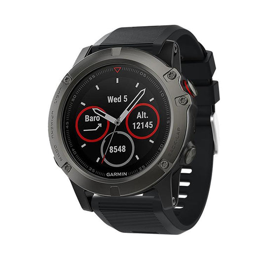 For Garmin QuickFit Kalebol 26mm Rhombus Texture Silicone Watch Band(Black) by Kalebol