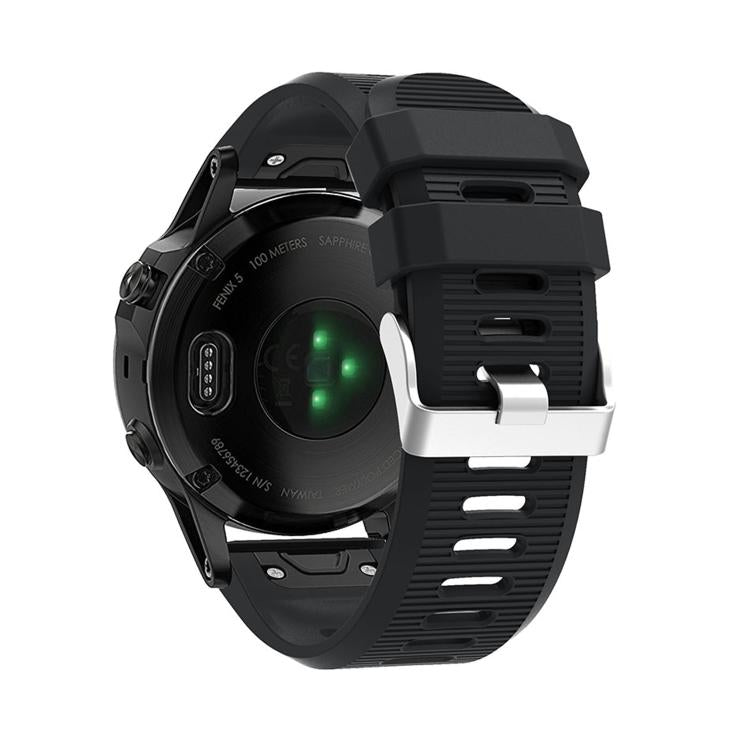 For Garmin QuickFit Kalebol 26mm Rhombus Texture Silicone Watch Band(Black) by Kalebol