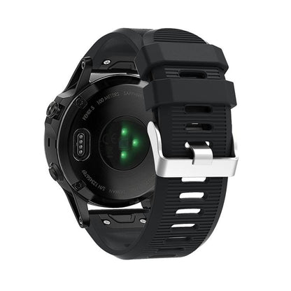 For Garmin QuickFit Kalebol 26mm Rhombus Texture Silicone Watch Band(Black) by Kalebol