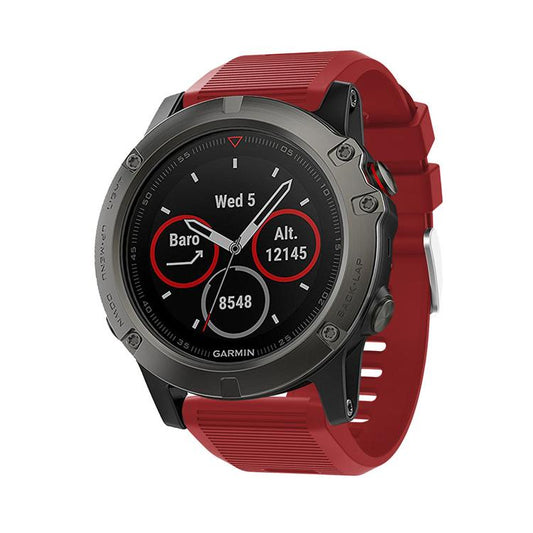 For Garmin QuickFit Kalebol 26mm Rhombus Texture Silicone Watch Band(Red) by Kalebol