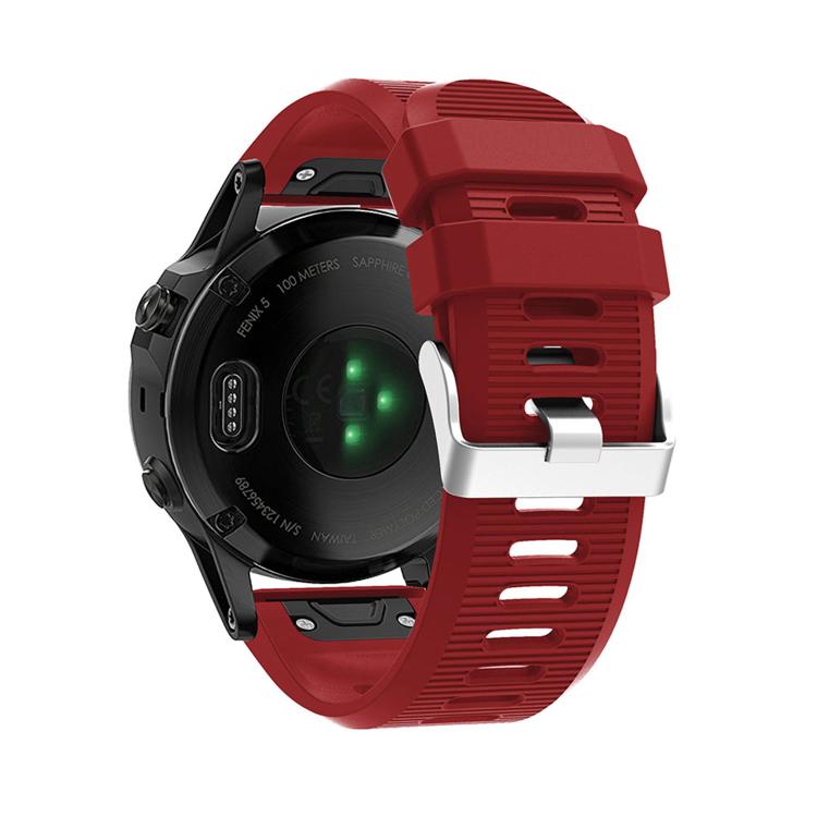 For Garmin QuickFit Kalebol 26mm Rhombus Texture Silicone Watch Band(Red) by Kalebol