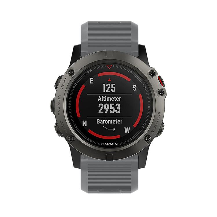 For Garmin QuickFit Kalebol 26mm Rhombus Texture Silicone Watch Band(Grey) by Kalebol