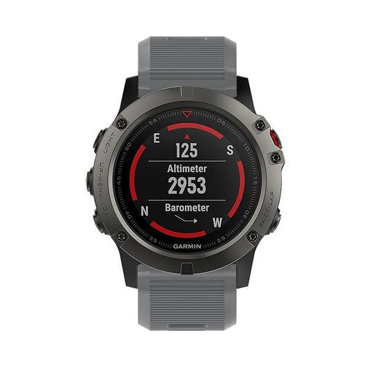 For Garmin QuickFit Kalebol 26mm Rhombus Texture Silicone Watch Band(Grey) by Kalebol