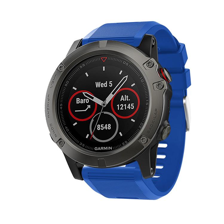 For Garmin QuickFit Kalebol 26mm Rhombus Texture Silicone Watch Band(Royal Blue) by Kalebol