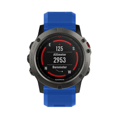 For Garmin QuickFit Kalebol 26mm Rhombus Texture Silicone Watch Band(Royal Blue) by Kalebol