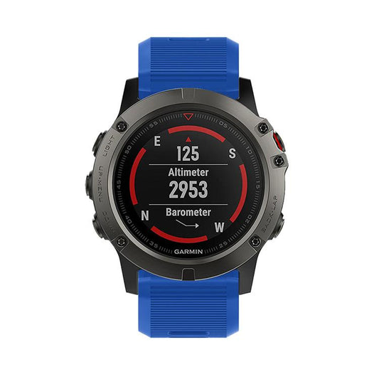 For Garmin QuickFit Kalebol 26mm Rhombus Texture Silicone Watch Band(Royal Blue) by Kalebol