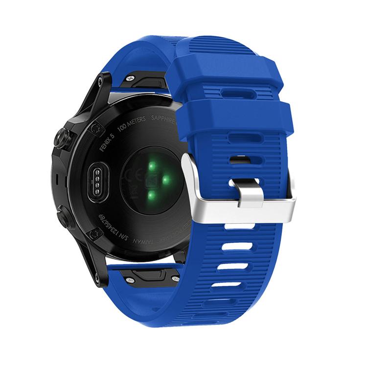For Garmin QuickFit Kalebol 26mm Rhombus Texture Silicone Watch Band(Royal Blue) by Kalebol
