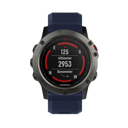 For Garmin QuickFit Kalebol 26mm Rhombus Texture Silicone Watch Band(Midnight Blue) by Kalebol