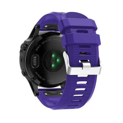 For Garmin QuickFit Kalebol 26mm Rhombus Texture Silicone Watch Band(Purple) by Kalebol