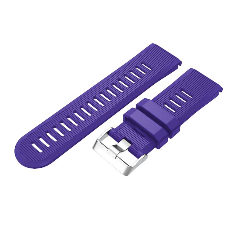 For Garmin QuickFit Kalebol 26mm Rhombus Texture Silicone Watch Band(Purple) by Kalebol