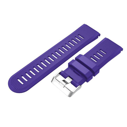 For Garmin QuickFit Kalebol 26mm Rhombus Texture Silicone Watch Band(Purple) by Kalebol