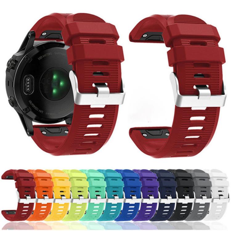 For Garmin QuickFit Kalebol 26mm Rhombus Texture Silicone Watch Band(Grey) by Kalebol