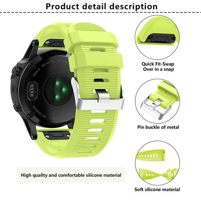 For Garmin QuickFit Kalebol 26mm Rhombus Texture Silicone Watch Band(Grass Green) by Kalebol