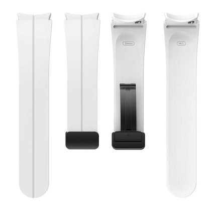 For Samsung Galaxy Watch7 / 6 / 5 Kalebol Concave Folding Magnetic Buckle Silicone Strap(White) by Kalebol