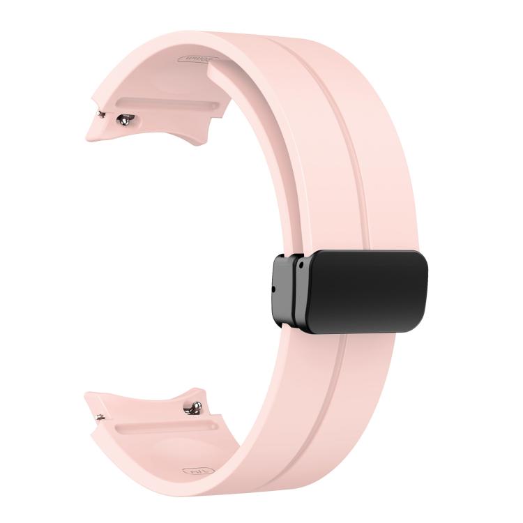 For Samsung Galaxy Watch7 / 6 / 5 Kalebol Concave Folding Magnetic Buckle Silicone Strap(Pink) by Kalebol